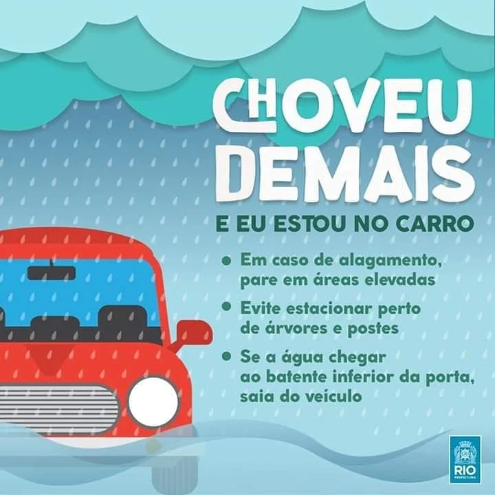 Saiba como proceder em casos de chuva forte!