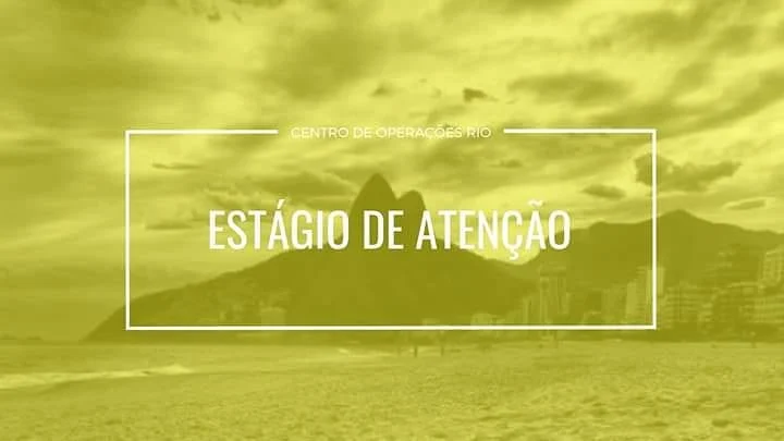 O município retornou ao ESTÁGIO DE ATENÇÃO às 11h15 desta segunda-feira, dia 15 de abril de 2019.