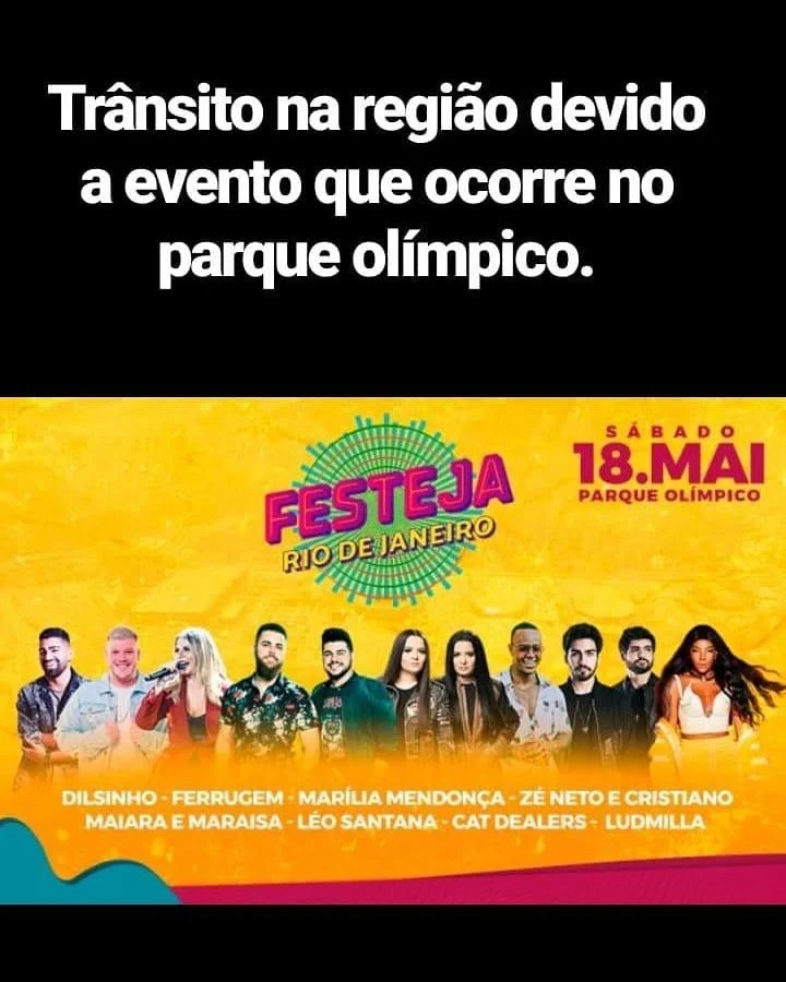 Atenção ao trânsito na região.