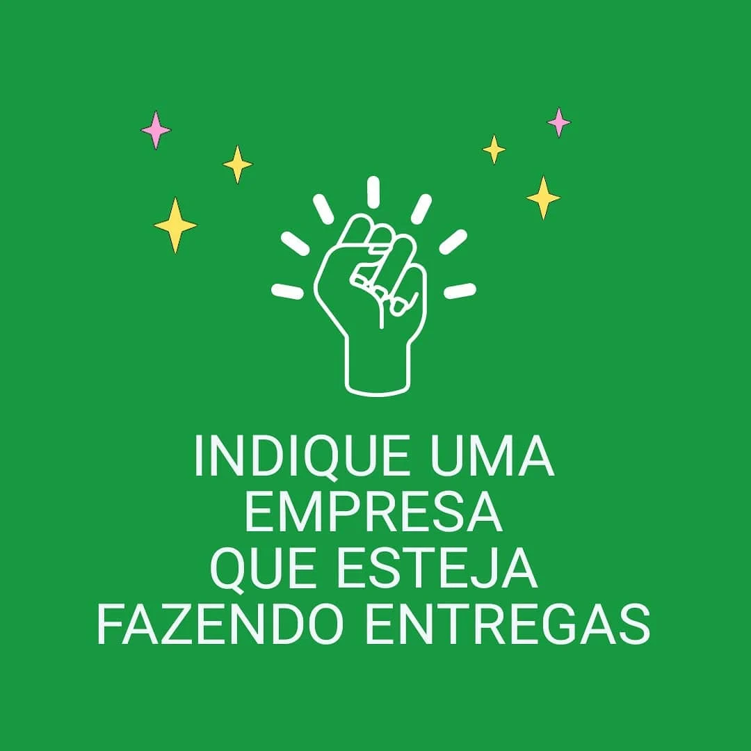 Comente o nome, tipo de produto e o telefone da pessoa / empresa que esteja fazendo entrega na nossa região (ab bueno).