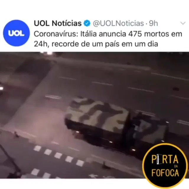 Com necrotério lotado, caminhões transportam caixões de Bergamo para crematórios de outras cidades