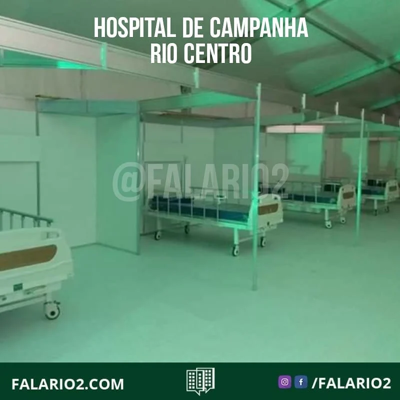 "Hospital de Campanha no Riocentro está com mais de 85% das obras concluídas.