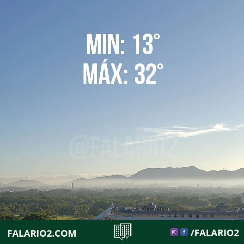 ❄️☀️ TERÇA-FEIRA COM TEMPERATURA MÁXIMA DE 32°C ☀️❄️
