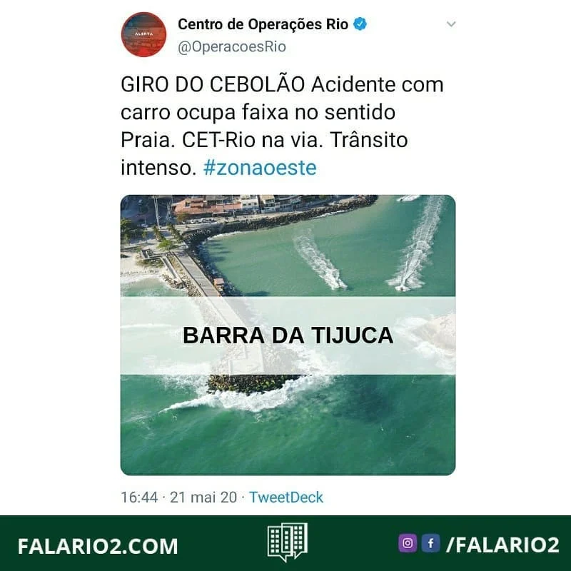 GIRO DO CEBOLÃO Acidente com carro ocupa faixa no sentido Praia.