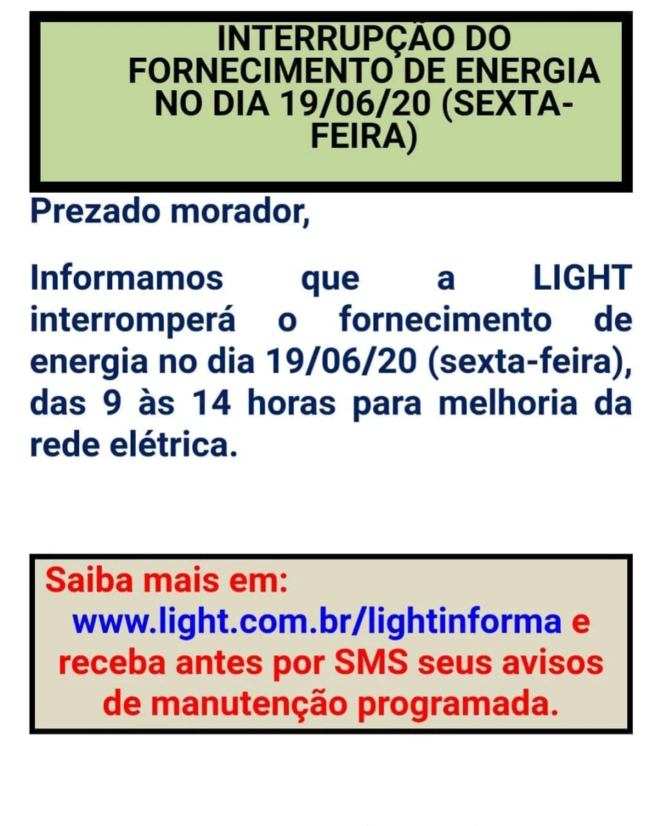 Está sem luz?