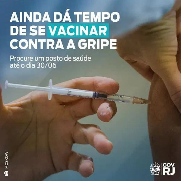 Passando para lembrar que a campanha nacional de vacinação contra a gripe vai até o dia 30 de junho.