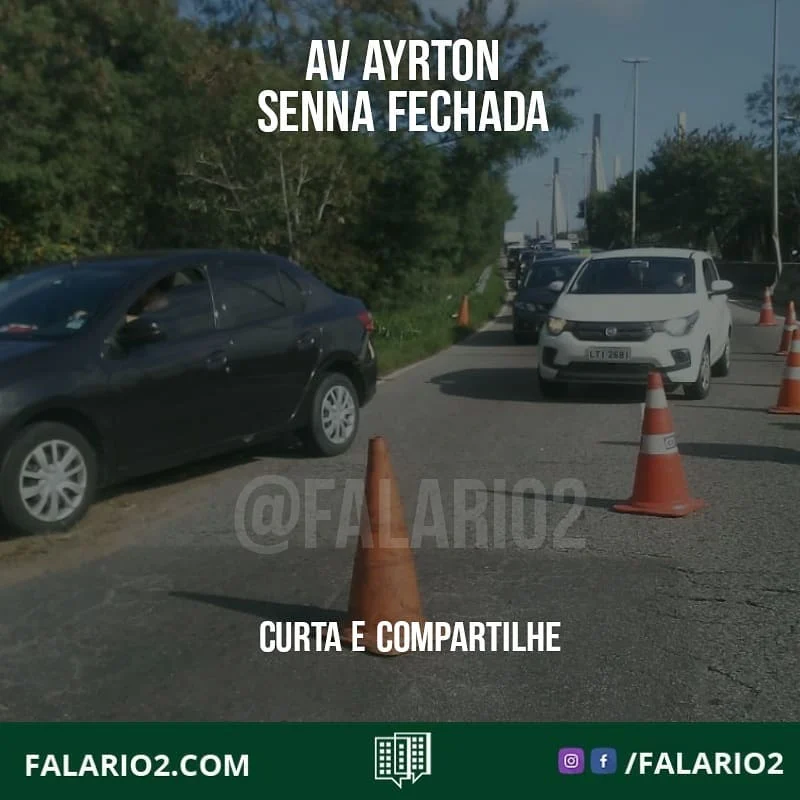 16/06 - 14:10 - AV AYRTON SENNA FECHADA