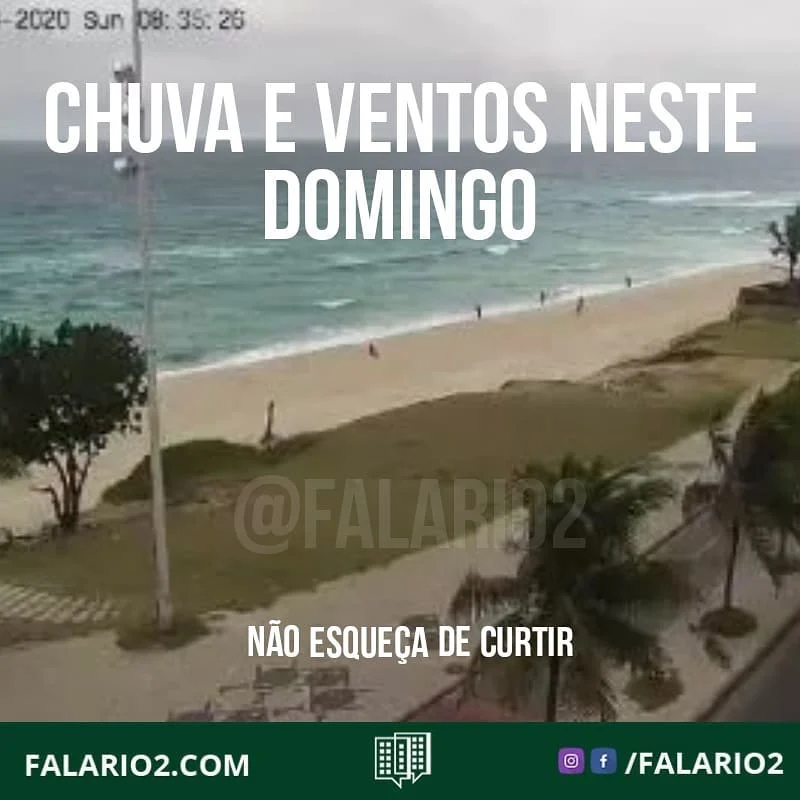 CHUVA E VENTOS NESTE DOMINGO (14/6)