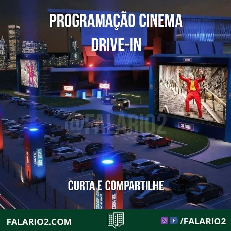 Confira a programação de drive-ins na região neste fim de semana.