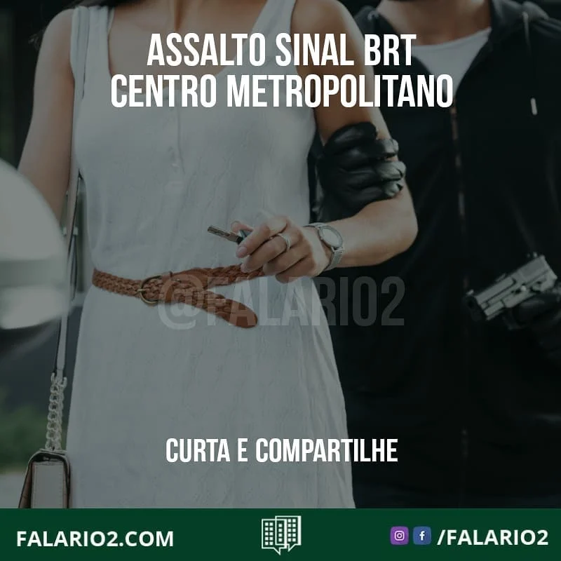 ASSALTO NO SINAL DO BRT CENTRO METROPOLITANO (SENTIDO RECREIO) - 14/07