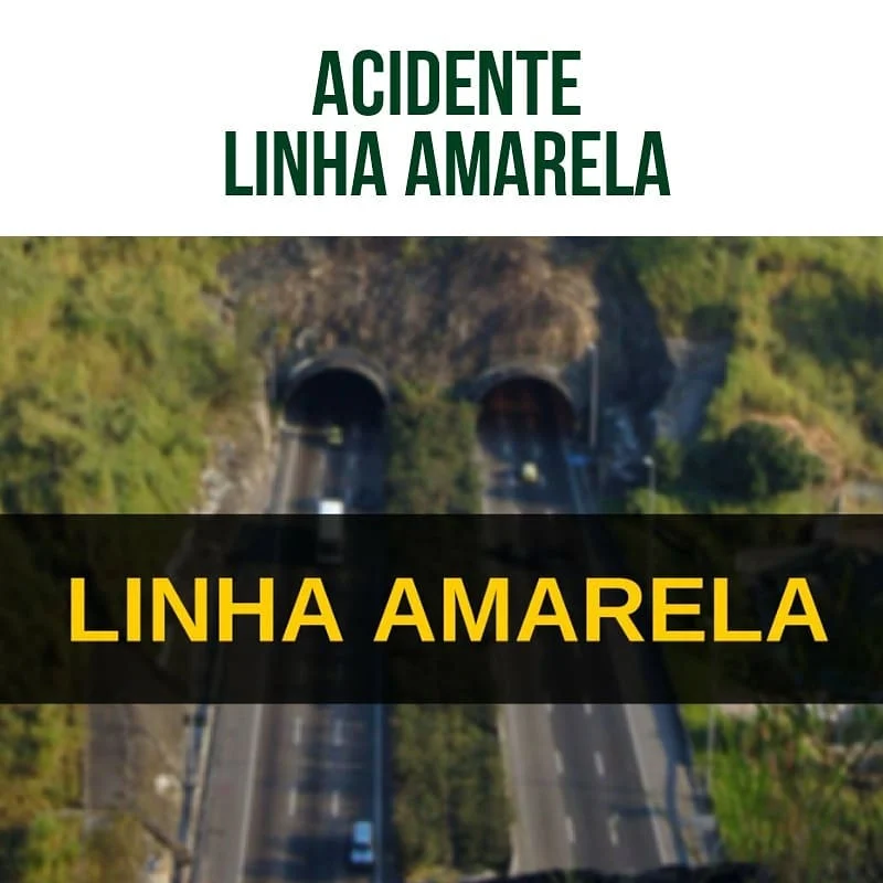 LINHA AMARELA  acidente envolvendo três carros provoca interdições no sentido Fundão, na altura de Higienópolis.