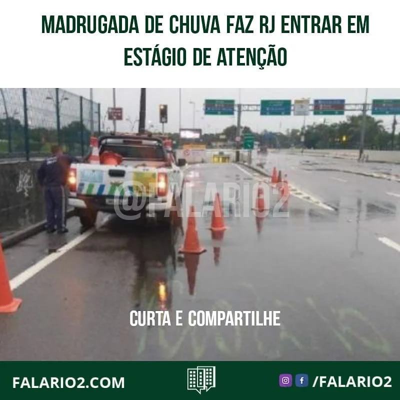 ⛈️ MADRUGADA DE CHUVA FAZ RIO ENTRAR EM ESTÁGIO DE ATENÇÃO ⛈️