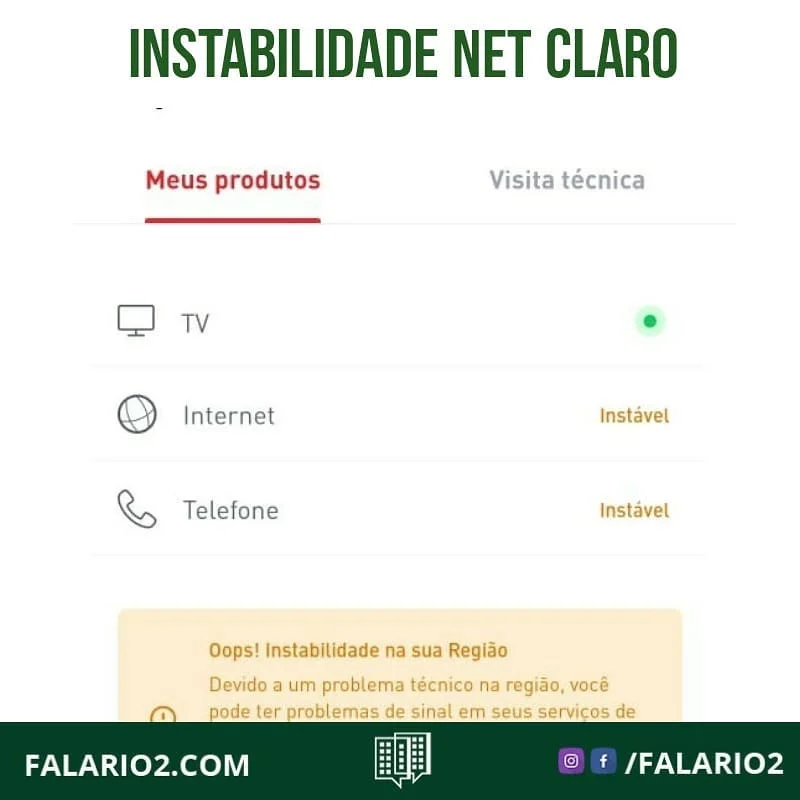 INSTABILIDADE - NET CLARO