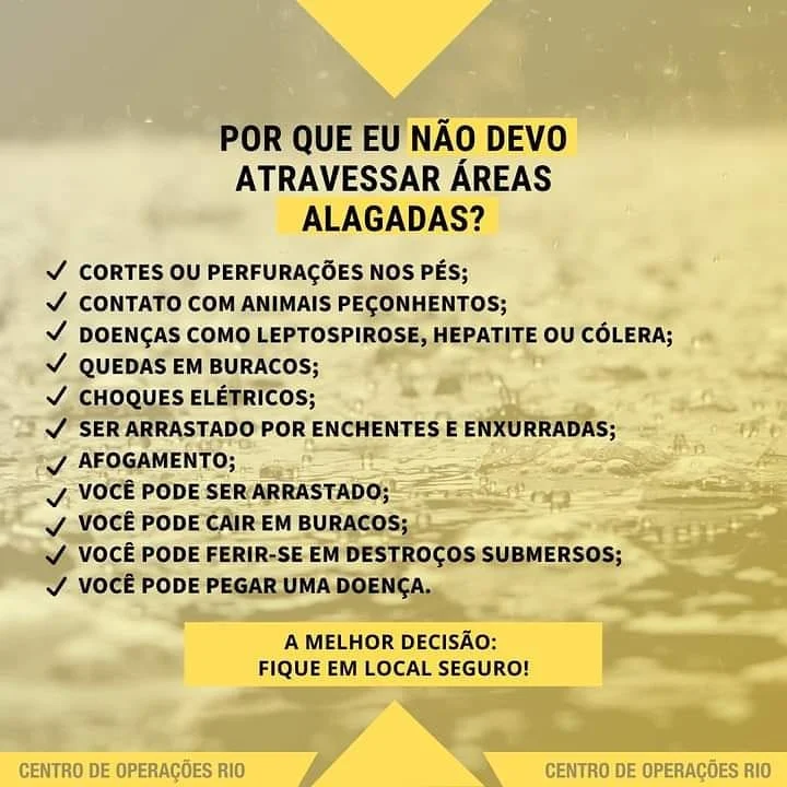 RIO SEGUE EM ESTÁGIO DE ATENÇÃO por causa da chuva.