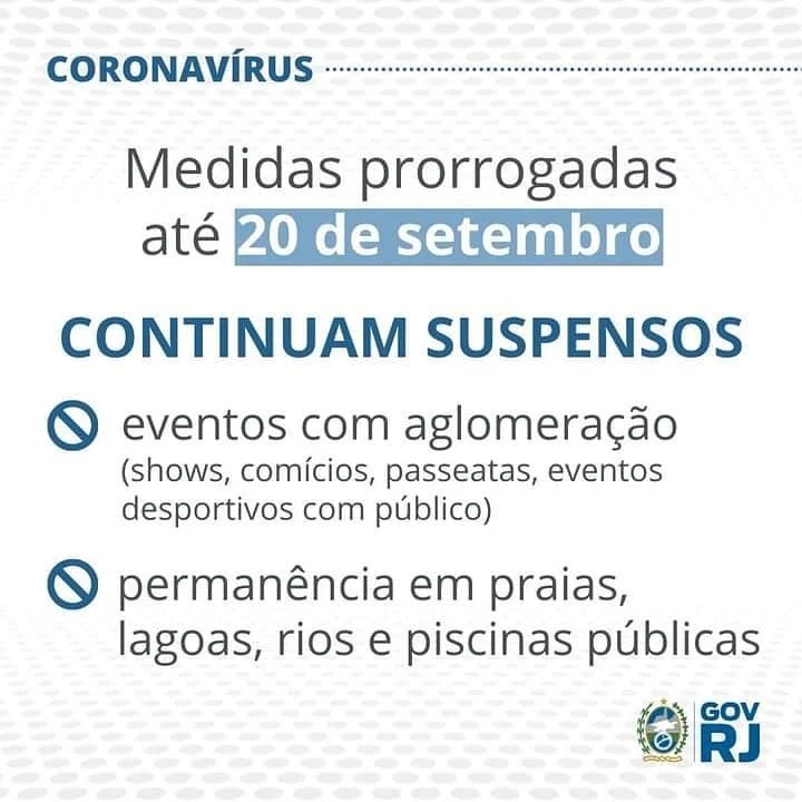 Em decreto publicado na edição extra do Diário Oficial desta sexta-feira (04/09), estão prorrogadas algumas medidas