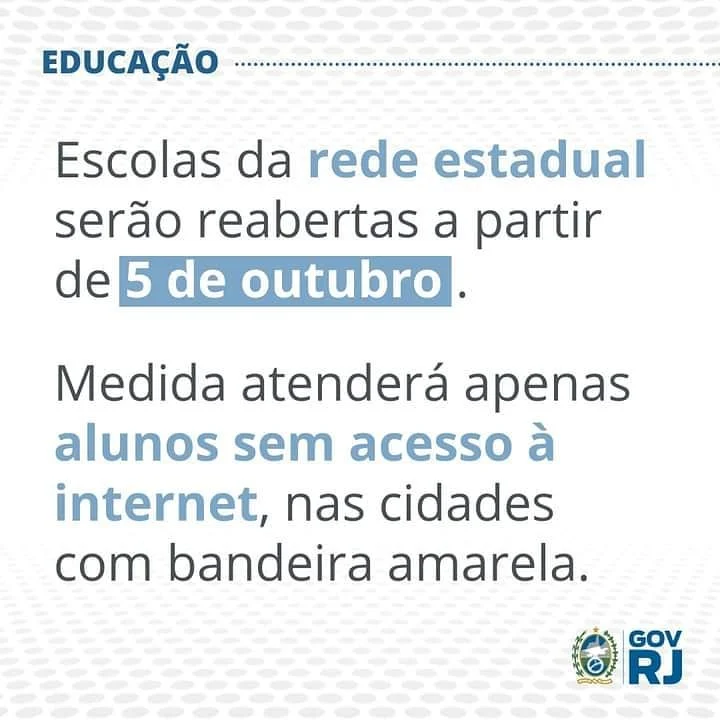 A Secretaria de Estado de Educação do Rio de Janeiro - Seeduc RJ vai disponibilizar computadores, equipamentos multimídia e