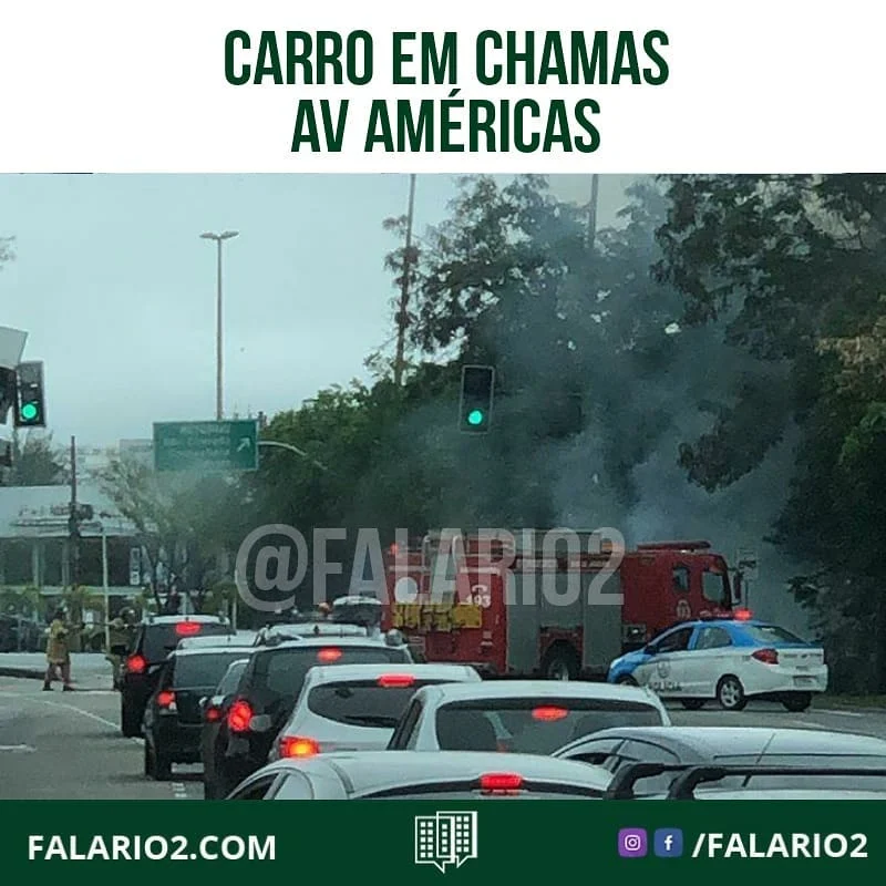 09:58 - Carro em chamas em frente a Ford TopFor (prox.