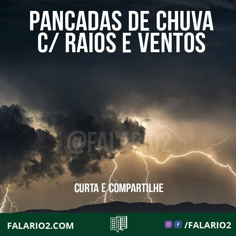 ⛈PANCADAS DE CHUVA C/ RAIOS E VENTOS ⛈