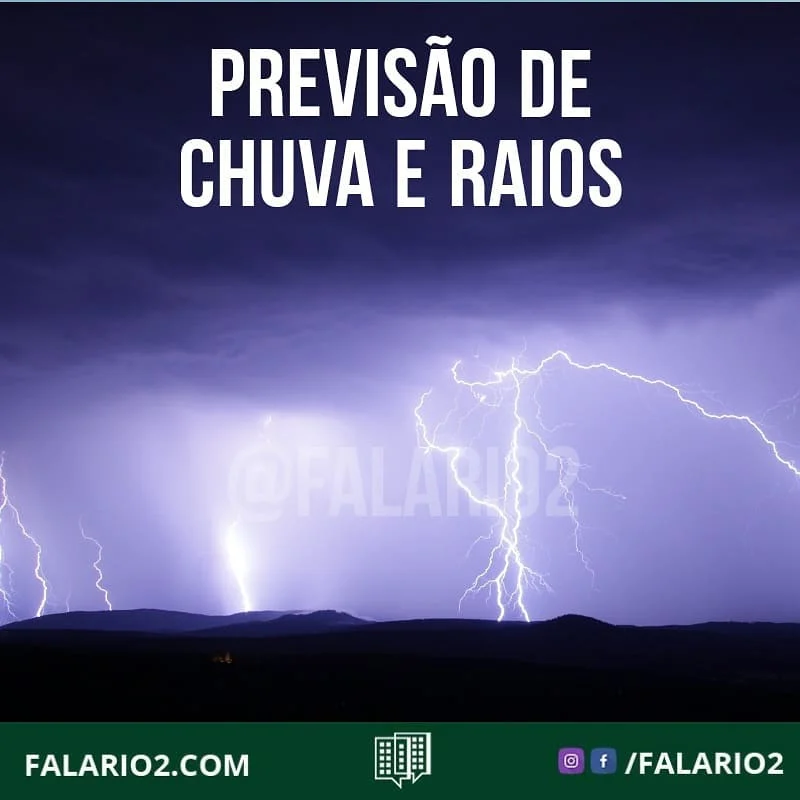 PREVISÃO DE CHUVA, RAIOS E VENTOS