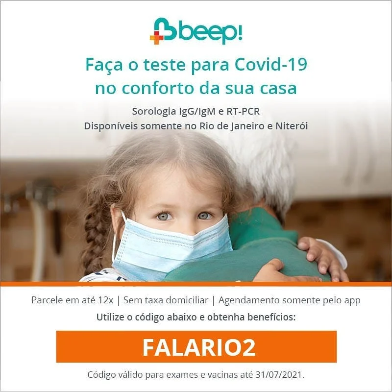 A Beep Saúde (@beepsaude )agora disponibiliza o Teste Covid-19 (RT-PCR e Sorologia) em domicílio!