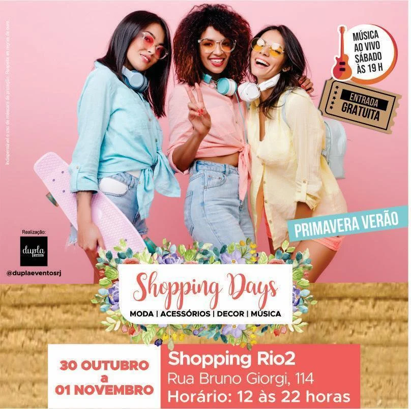 O SHOPPING DAYS ESTÁ DE VOLTA ao Rio2 Shopping!!!