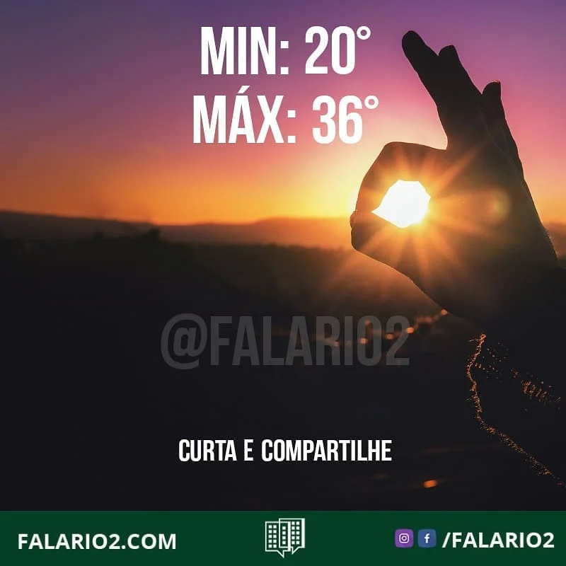 MÁXIMA DE 36°C PREVISTA PARA TERÇA-FEIRA