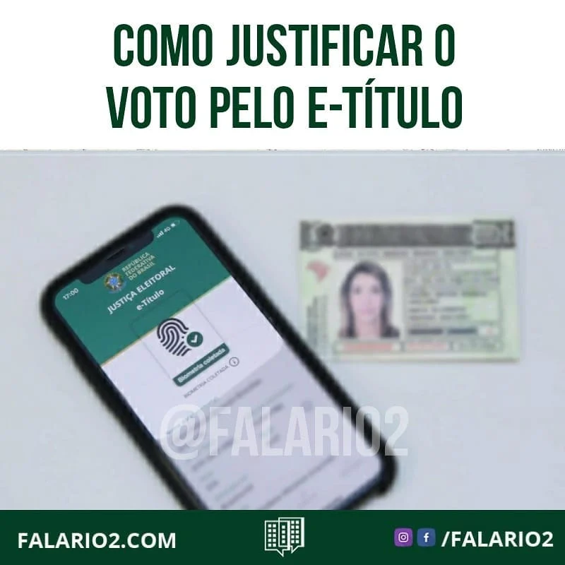 Os eleitores que estiverem fora de seu domicílio eleitoral poderão justificar o voto pelo aplicativo e-Título durante o