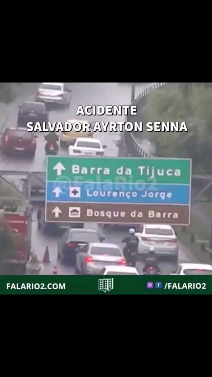 09:11 AV AYRTON SENNA  acidente provoca interdições na pista sentido orla, na altura da Gardênia.