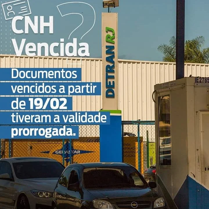 Foi prorrogada, por tempo indeterminado, a validade das Carteiras de Habilitação (CNHs) vencidas a partir de 19/02/2020.