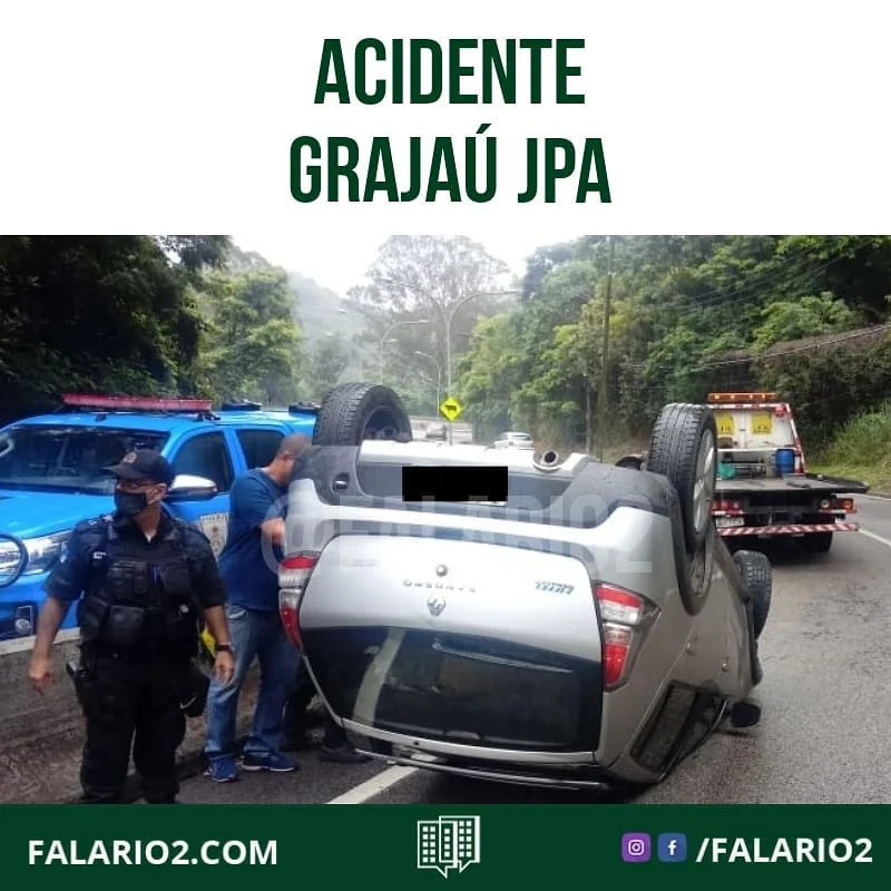 09:37 GRAJAÚ-JACAREPAGUÁ : um carro capotou, na pista sentido Grajaú, altura do km 4.