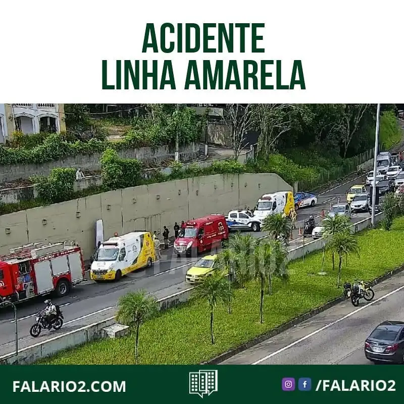 07:56 LINHA AMARELA  Via parcialmente interditada, no sentido Fundão, altura da Água Santa, devido ao capotamento de um