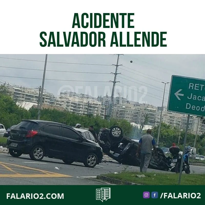 13:00 ACIDENTE envolvendo 4 carros na Salvador Allende.