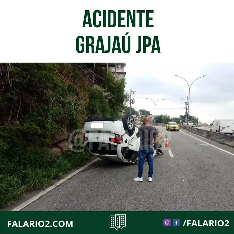 15:13 GRAJAÚ-JACAREPAGUÁ  Um carro capotou, no sentido #zonanorte, próximo à chegada ao Grajaú.