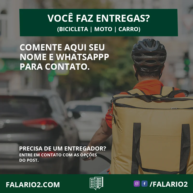 Recebemos pedidos de uma lista com entregadores (moto, bicicleta ou carro) para entregas das encomendas de fim de ano.