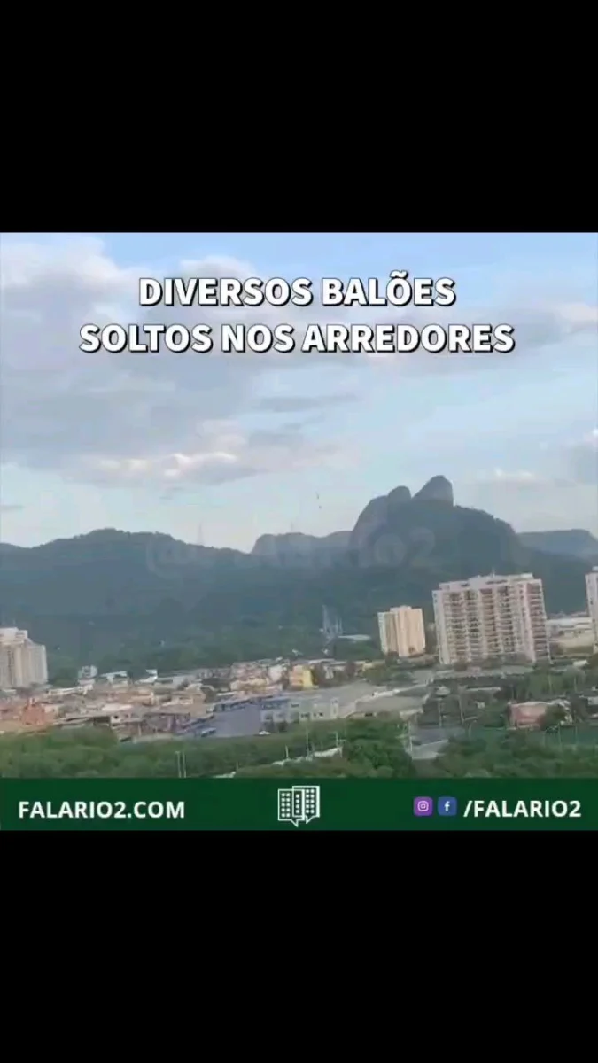 06:12 - balões soltos nos arredores.