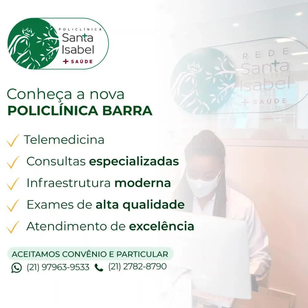 A Policlínica Barra Santa Isabel possui um atendimento de excelência, infraestrutura moderna e com equipamento de alta