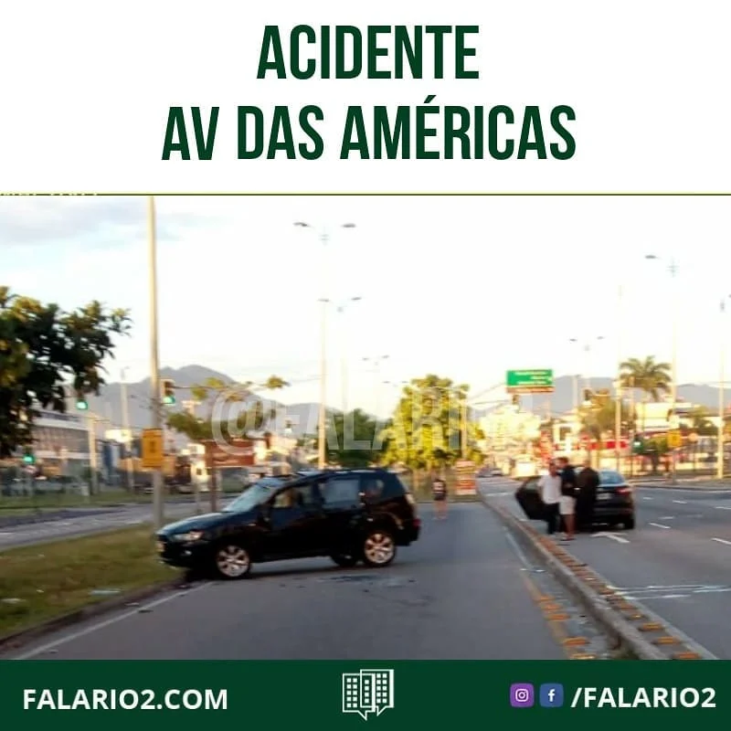 06:01 RECREIO DOS BANDEIRANTES - AVENIDA DAS AMÉRICAS: acidente envolvendo um carro ocupa uma faixa da pista lateral,