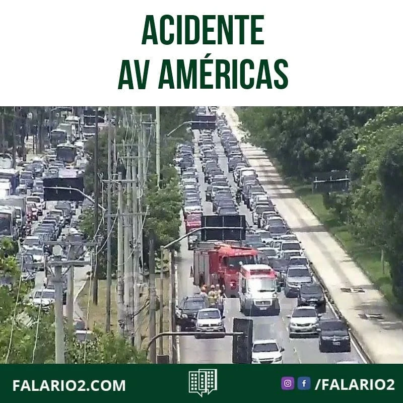 12:39 AV DAS AMÉRICAS  acidente envolvendo três carros provoca interdições parciais na pista central do sentido Recreio, na