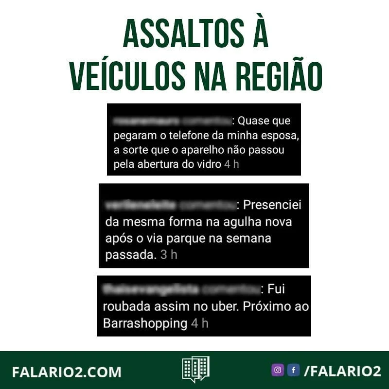 [Arraste a Imagem para o Lado] Ontem postamos sobre um assalto na esquina da Ayrton Senna com a Abelardo Bueno.