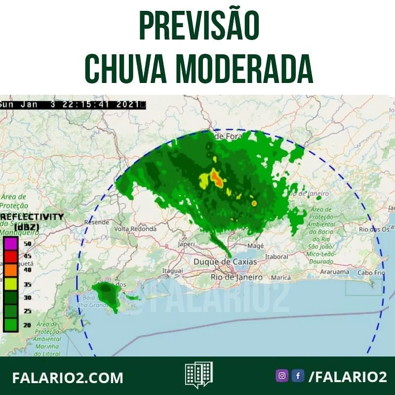 ATUALIZAÇÃO DO TEMPO  22h21 - De acordo com o @AlertaRio, núcleos de chuva atuam sobre a Baixada Fluminense e se deslocam