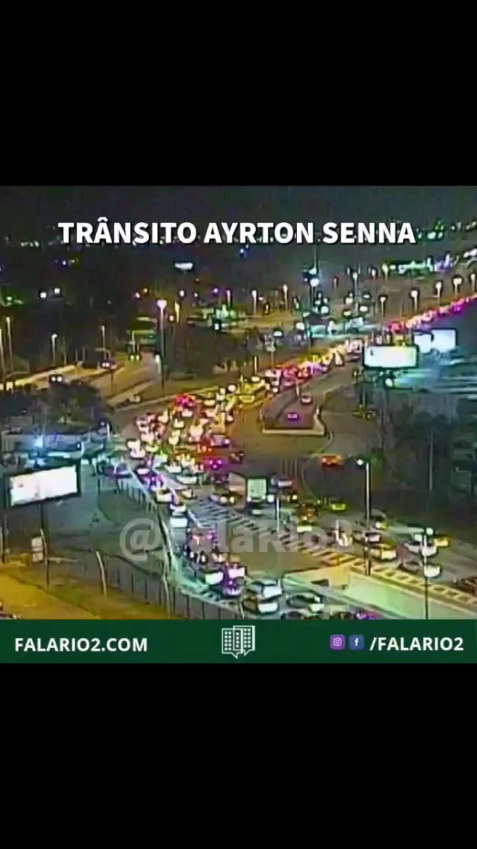 19:47 AV AYRTON SENNA tem trânsito com retenções no sentido Linha Amarela, desde a Cidade das Artes até a altura do Uptown.