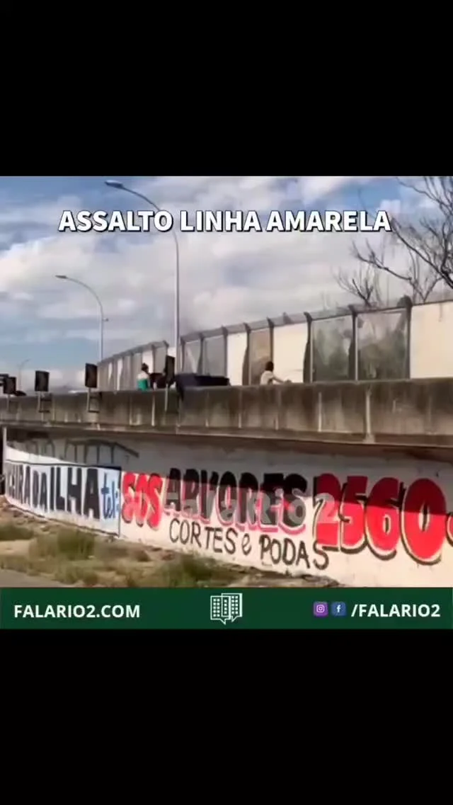 12/01 - assalto na subida da Linha Amarela, na altura da Maré.