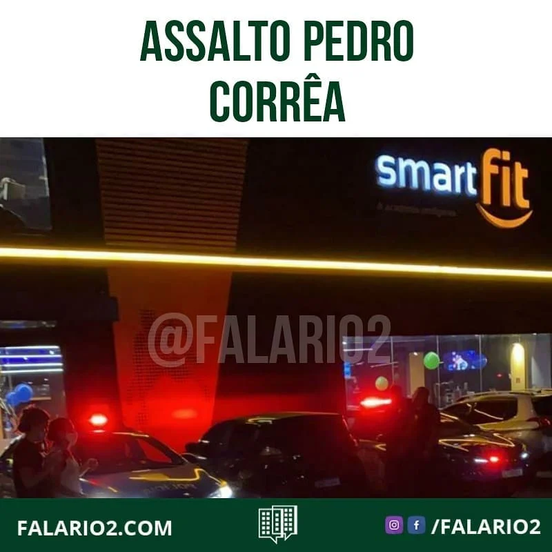 Hoje (26/01) um grupo de 4 bandidos - em 2 motos praticaram assalto em frente a SmartFit da Pedro Corrêa (estacionamento)