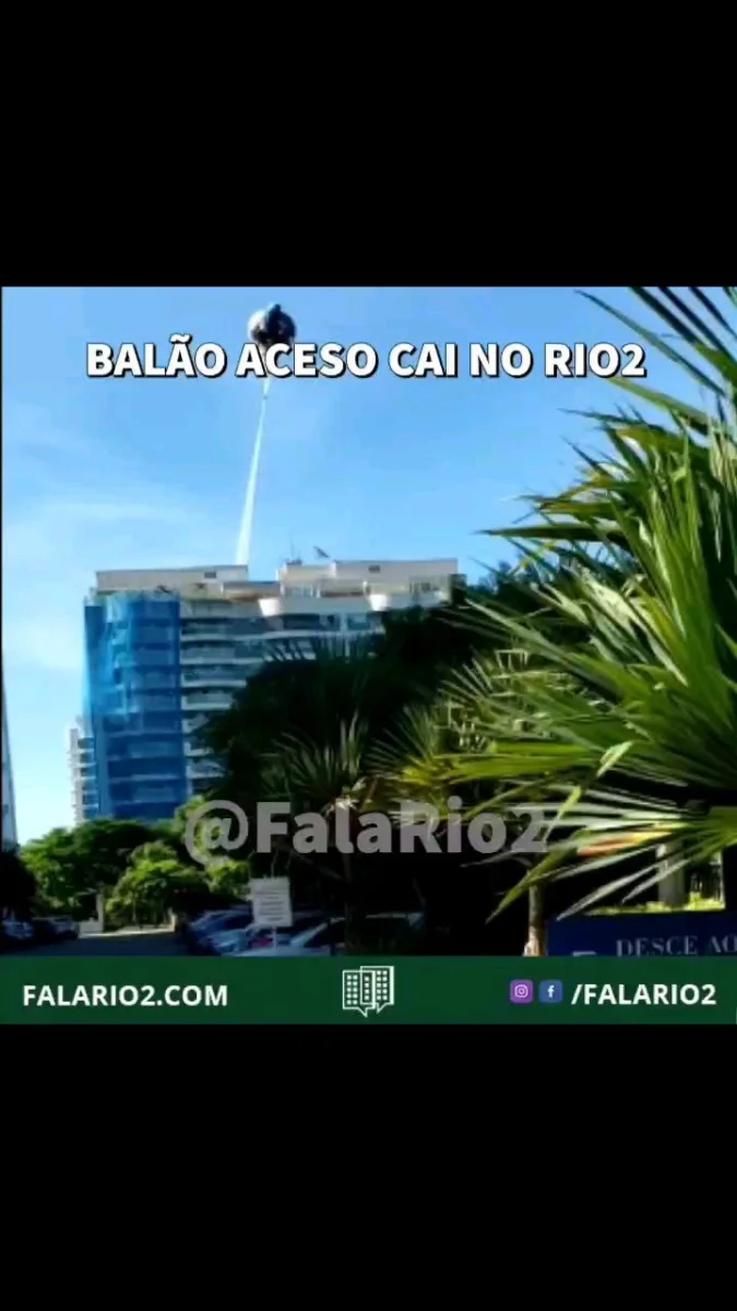 08:20 - acaba de cair no Rio2 um balão aceso.