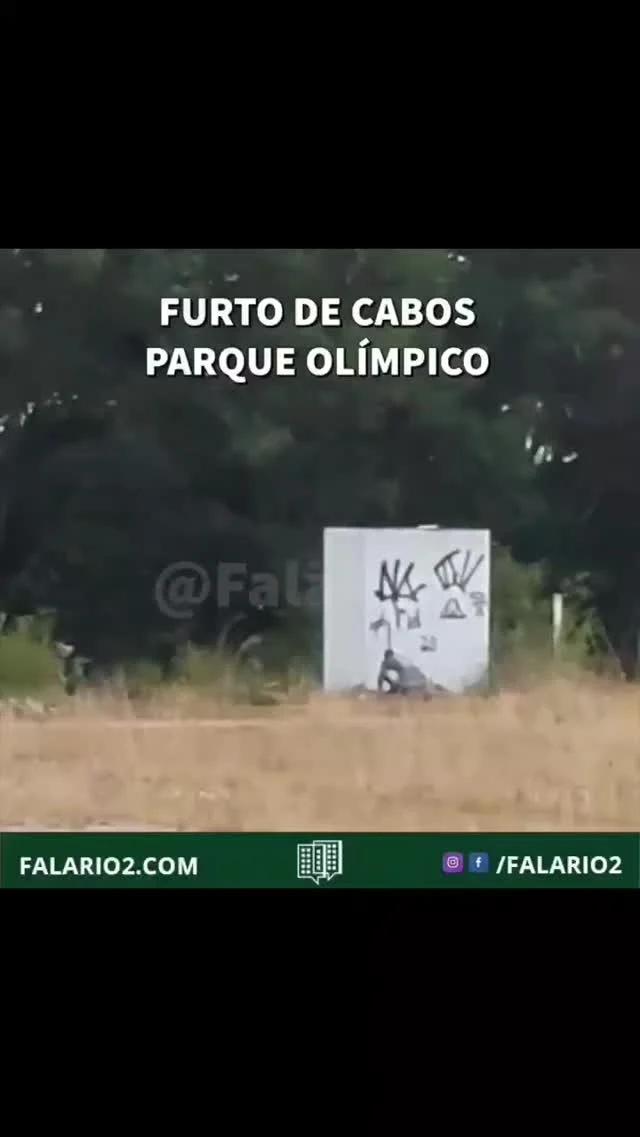 07/02 - 16:00 - vizinho flagrou o furto de cabos no Parque Olímpico no último Domingo.