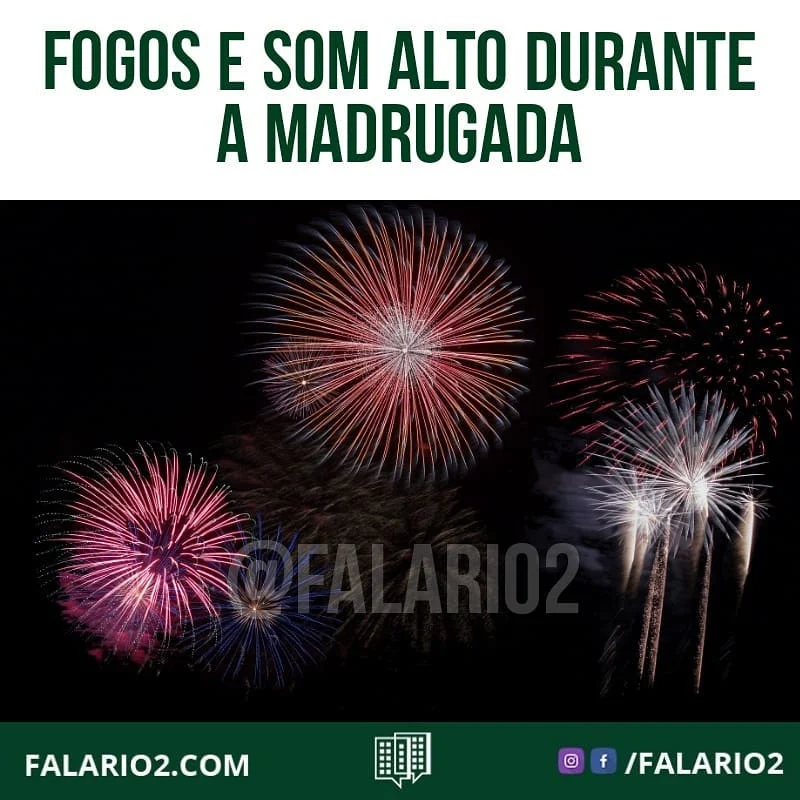 Foram mais de 5 minutos seguidos de fogos seguidos de som muito alto.