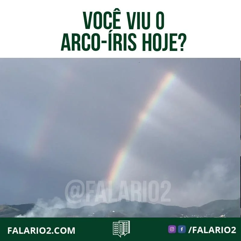 Registro dos nossos vizinho do arco-íris de hoje.