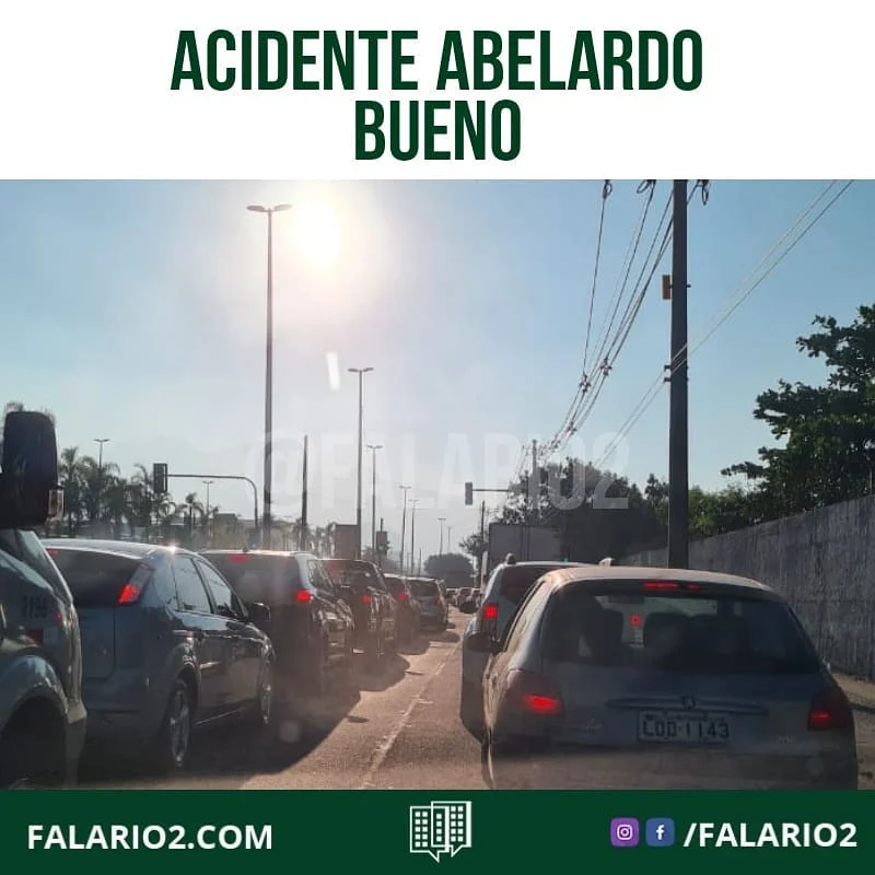 07:20 - Acidente e Trânsito na Abelardo Bueno - "Pequeno acidente na pista do canto, sentido Ayrton senna, na altura do