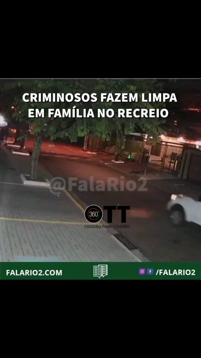 Imagens publicadas nas redes sociais mostram imagens de um assalto a uma família no Recreio dos Bandeirantes, na Zona Oeste