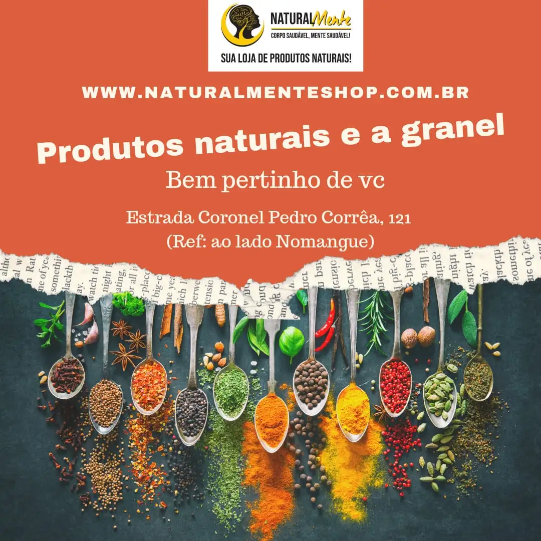 Vizinho, confira o recado da @naturalmenteshop.com.br para você.